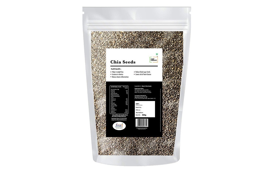 Chef Urbano Chia Seeds    Pack  400 grams